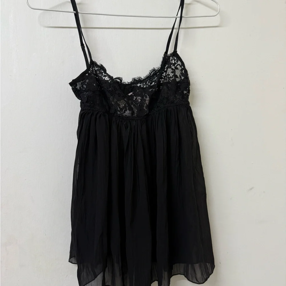 Victoria's Secret Black Lace Belted Dress